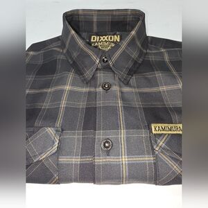 DIXXON Kamimura Black and Gold Plaid Shirt
